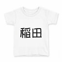 tシャツ キッズ 半袖 白地 デザイン 160 サイズ Tシャツ ティーシャツ T shirt 021882 苗字 名前 稲田(4)