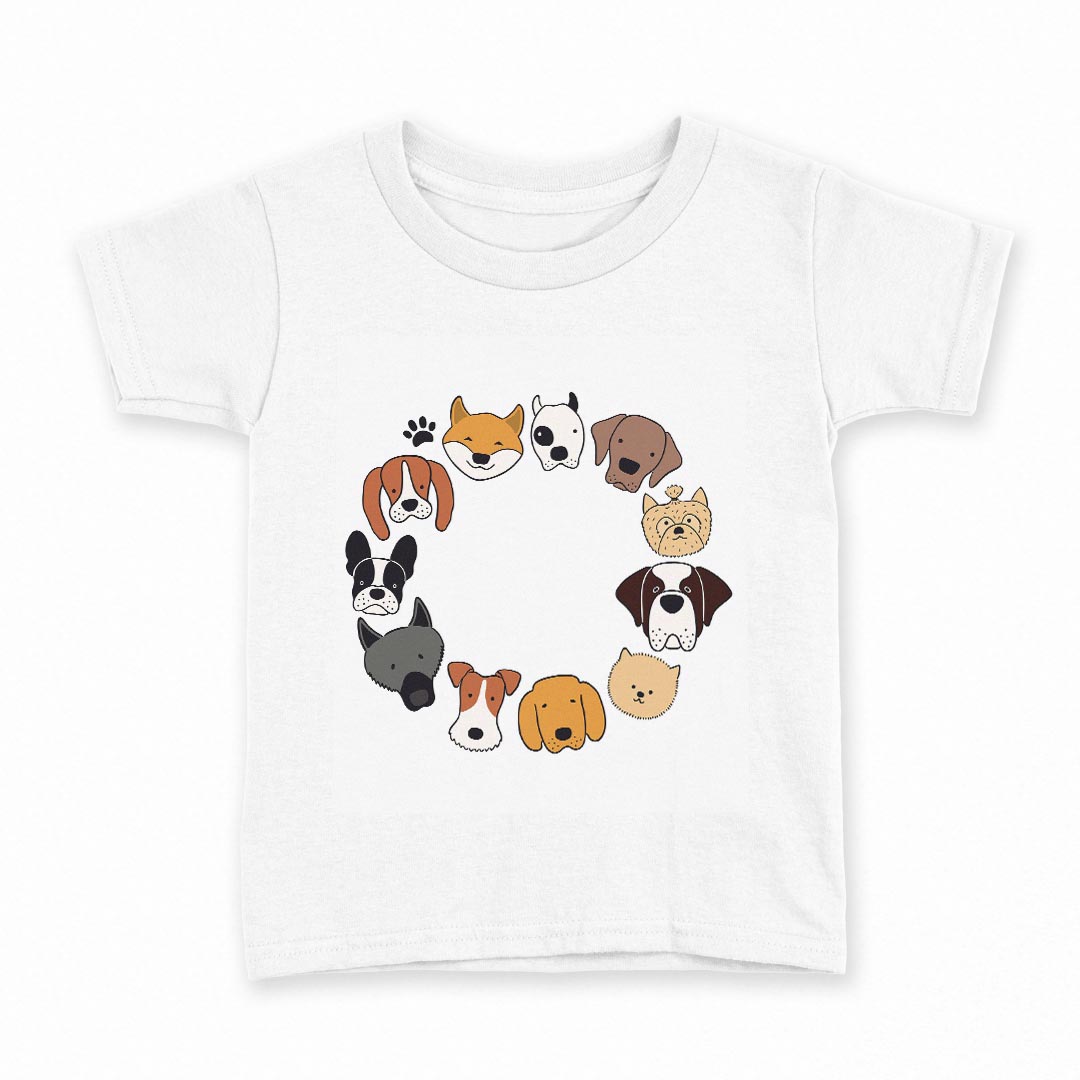 tシャツ キッズ 半袖 白地 デザイン 140 サイズ Tシャツ ティーシャツ T shirt 022533 犬 dog かわいい