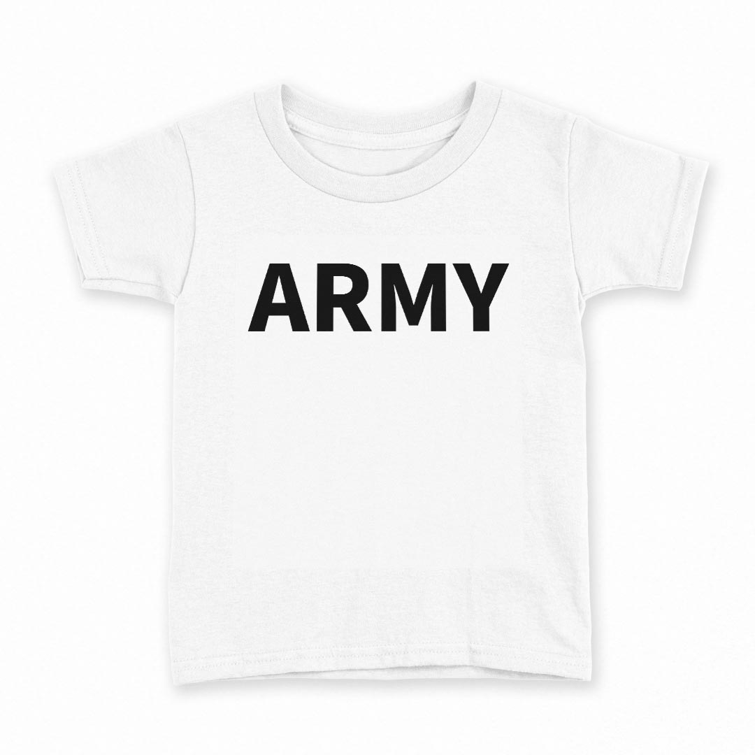 tシャツ キッズ 半袖 白地 デザイン 130 サイズ Tシャツ ティーシャツ T shirt 022579 ARMY