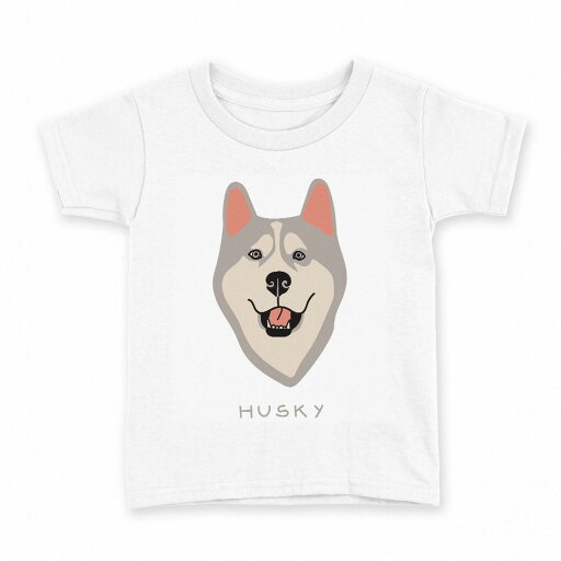 tシャツ キッズ 半袖 白地 デザイン 100 サイズ Tシャツ ティーシャツ T shirt 022600 犬 ハスキー tシャツ キッズ 半袖 白地 デザイン 100 サイズ Tシャツ ティーシャツ T shirt 022600 犬 ハスキー