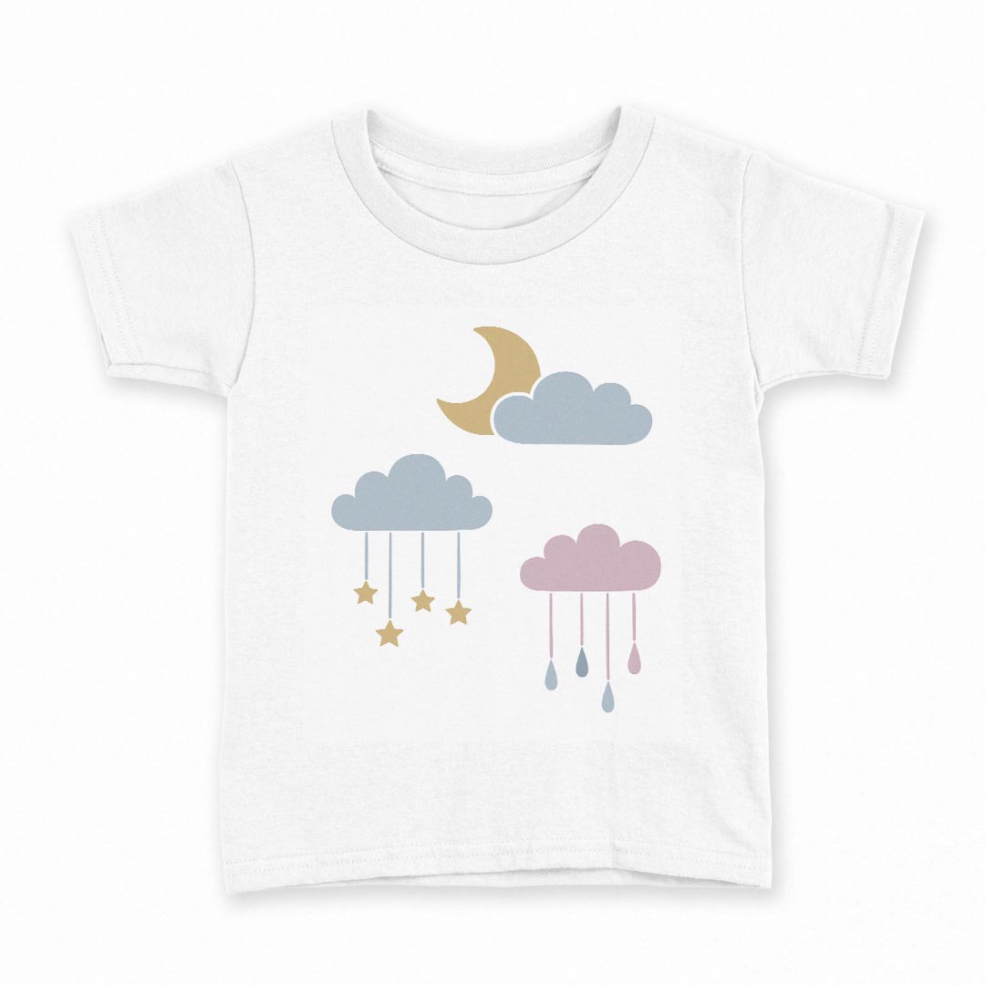 tシャツ キッズ 半袖 白地 デザイン 120 サイズ Tシャツ ティーシャツ T shirt 022645 梅雨 雲