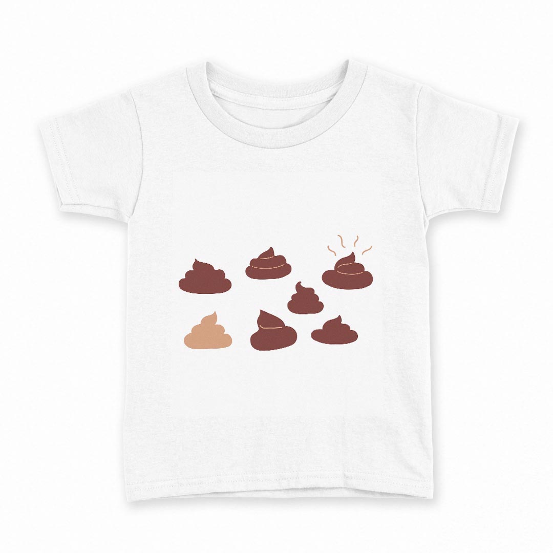 T-Shirts （Short Sleeve） - tシャツ キッズ 半袖 白地 デザイン 100 サイズ Tシャツ ティーシャツ T shirt 022657 うんち