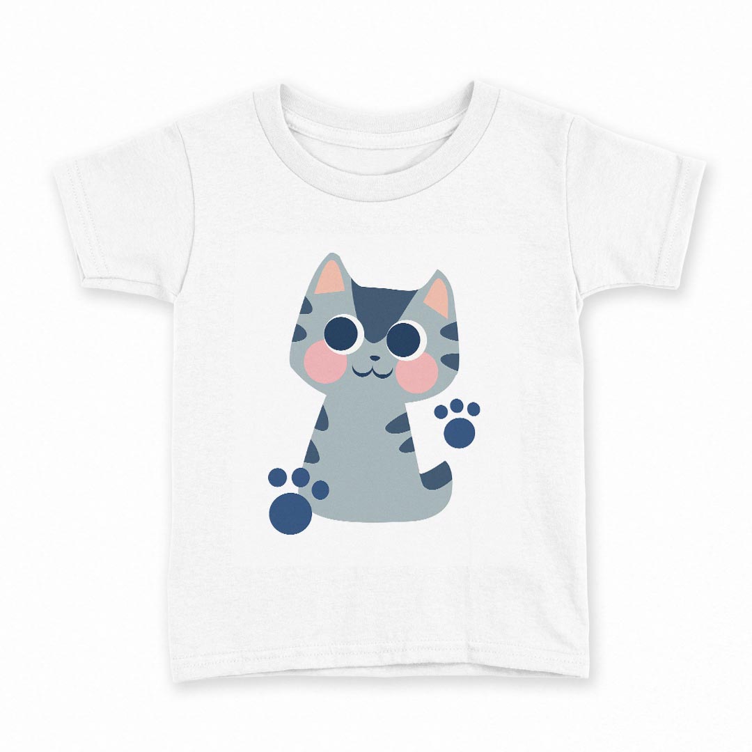 tシャツ キッズ 半袖 白地 デザイン 110 サイズ Tシャツ ティーシャツ T shirt 022810 猫 かわいい