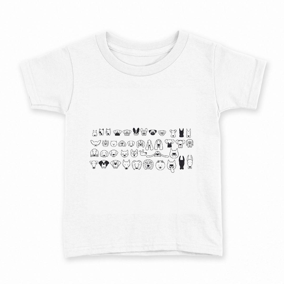 tシャツ キッズ 半袖 白地 デザイン 110 サイズ Tシャツ ティーシャツ T shirt 022813 犬 かわいい