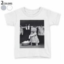 tシャツ キッズ 半袖 白地 デザイン 150 サイズ Tシャツ ティーシャツ T shirt 023079 猫 モノクロ キャラ