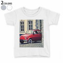 tシャツ キッズ 半袖 白地 デザイン 110 サイズ Tシャツ ティーシャツ T shirt 023276 車 風景(4)