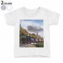 tシャツ キッズ 半袖 白地 デザイン 100 サイズ Tシャツ ティーシャツ T shirt 023833 機関車 鉄道(4)