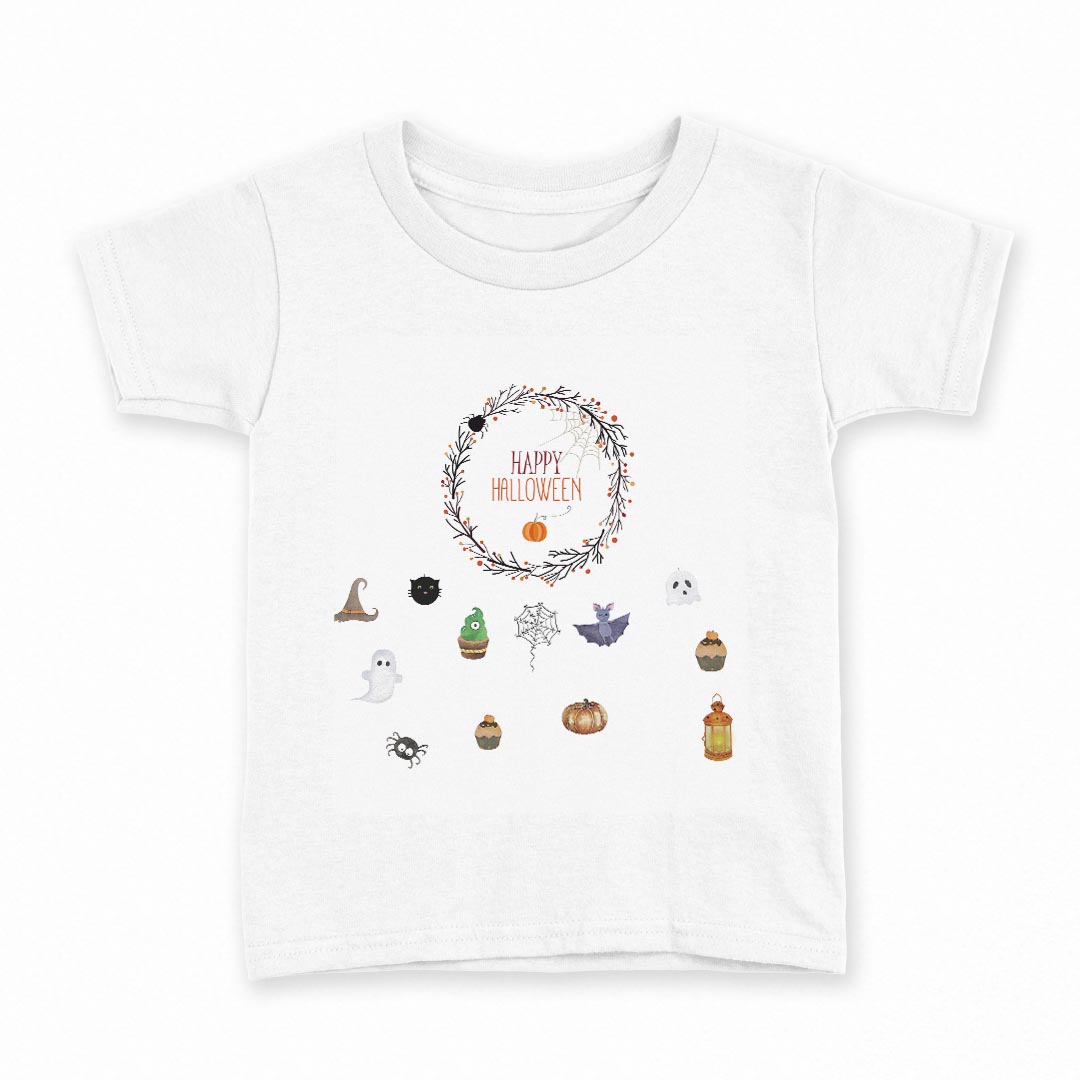 Other - tシャツ キッズ 半袖 白地 デザイン 100 サイズ Tシャツ ティーシャツ T shirt 026129 おばけ カラフル　Halloween
