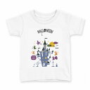 tシャツ キッズ 半袖 白地 デザイン 110 サイズ Tシャツ ティーシャツ T shirt 026133 屋敷 かわいい Halloween(4)