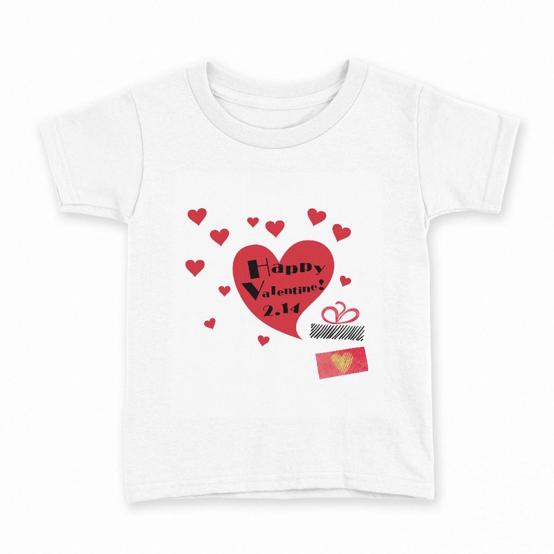 tシャツ キッズ 半袖 白地 デザイン 160 サイズ Tシャツ ティーシャツ T shirt 031588 プレゼント ハート