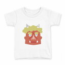 tシャツ キッズ 半袖 白地 デザイン 160 サイズ Tシャツ ティーシャツ T shirt 031595 鬼 赤鬼(4)