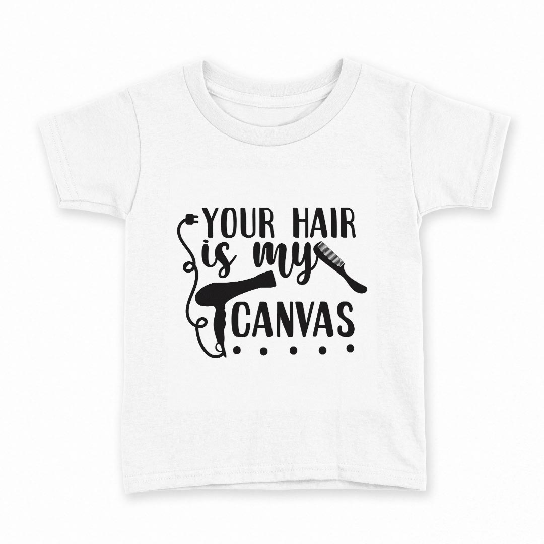 tシャツ キッズ 半袖 白地 デザイン 150 サイズ Tシャツ ティーシャツ T shirt 031721 キャンバス おしゃれ ヘアサロン