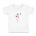 tシャツ キッズ 半袖 白地 デザイン 150 サイズ Tシャツ ティーシャツ T shirt 031835 花 蝶々 ピンク(4)