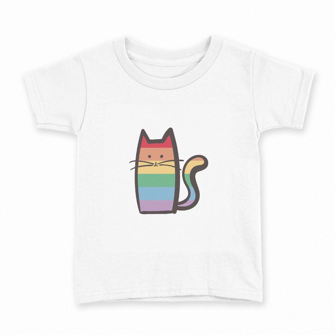 tシャツ キッズ 半袖 白地 デザイン 160 サイズ Tシャツ ティーシャツ T shirt 031849 ねこ かわいい カラフル