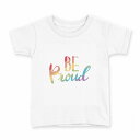 tシャツ キッズ 半袖 白地 デザイン 150 サイズ Tシャツ ティーシャツ T shirt 031875 誇り 文字 カラフル