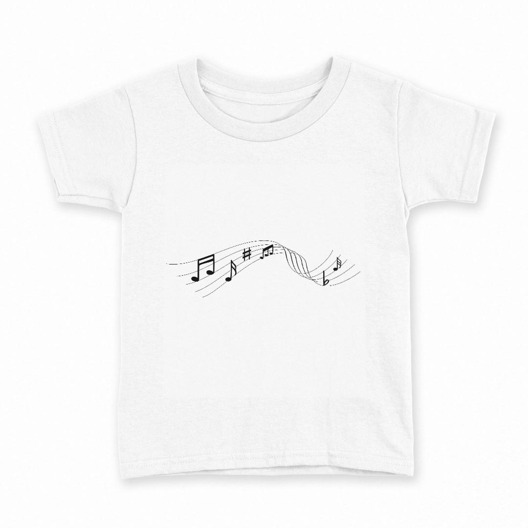 tシャツ キッズ 半袖 白地 デザイン 160 サイズ Tシャツ ティーシャツ T shirt 031890 音符 いろいろ ..