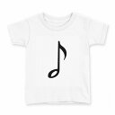 tシャツ キッズ 半袖 白地 デザイン 140 サイズ Tシャツ ティーシャツ T shirt 031909 音符 シンプル(4)