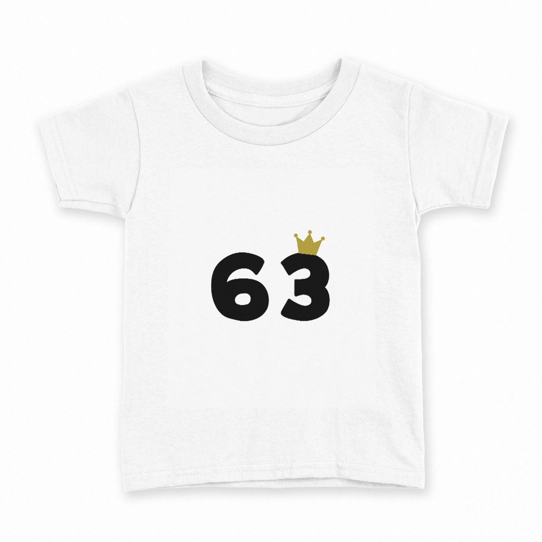 tシャツ キッズ 半袖 白地 デザイン 160 サイズ Tシャツ ティーシャツ T shirt 031994 誕生日 記念日 63 歳