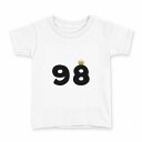 tシャツ キッズ 半袖 白地 デザイン 130 サイズ Tシャツ ティーシャツ T shirt 032029 誕生日 記念日 98 歳