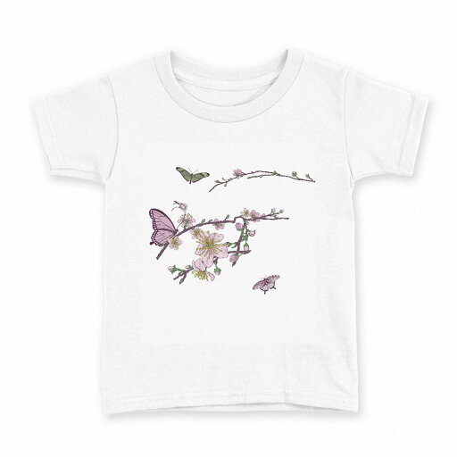 tシャツ キッズ 半袖 白地 デザイン 110 サイズ Tシャツ ティーシャツ T shirt 032121 蝶々 フラワー イラスト tシャツ キッズ 半袖 白地 デザイン 110 サイズ Tシャツ ティーシャツ T shirt 032121 蝶々 フラワー イラスト