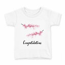 tシャツ キッズ 半袖 白地 デザイン 100 サイズ Tシャツ ティーシャツ T shirt 032126 花 桜 卒業(4)