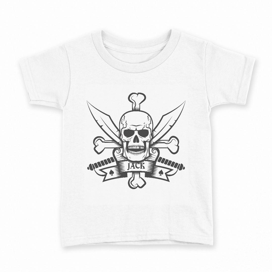 Other - tシャツ キッズ 半袖 白地 デザイン 100 サイズ Tシャツ ティーシャツ T shirt 032143 スカル パイレーツ