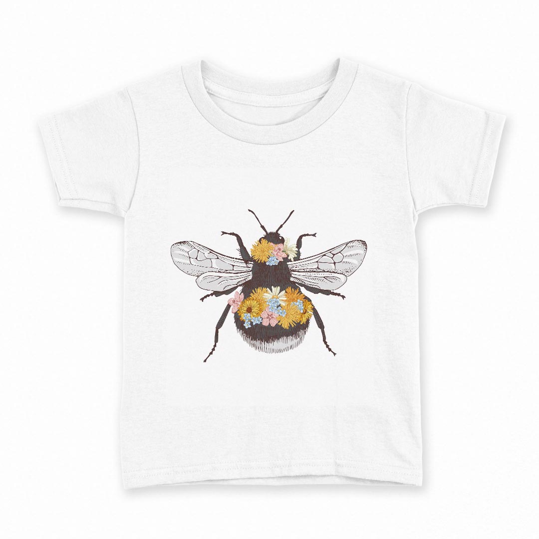 tシャツ キッズ 半袖 白地 デザイン 100 サイズ Tシャツ ティーシャツ T shirt 032205 蜂
