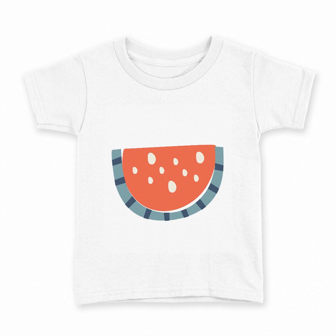 tシャツ キッズ 半袖 白地 デザイン 140 サイズ Tシャツ ティーシャツ T shirt 032211 スイカ