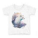 tシャツ キッズ 半袖 白地 デザイン 120 サイズ Tシャツ ティーシャツ T shirt 032356 狐 キツネ(4)