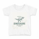 tシャツ キッズ 半袖 白地 デザイン 100 サイズ Tシャツ ティーシャツ T shirt 032362 ティラノ dinosaurs