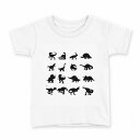 tシャツ キッズ 半袖 白地 デザイン 130 サイズ Tシャツ ティーシャツ T shirt 032363 モノクロ アイコン(4)