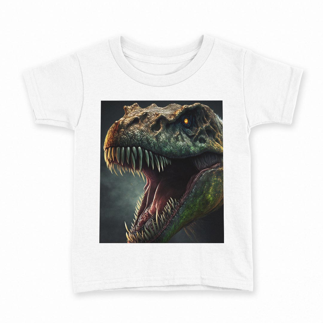 tシャツ キッズ 半袖 白地 デザイン 150 サイズ Tシャツ ティーシャツ T shirt 032377 ティラノ dinosaurs
