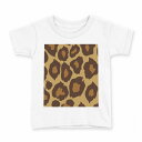 tシャツ キッズ 半袖 白地 デザイン 100 サイズ Tシャツ ティーシャツ T shirt 004059 豹柄 模様(4)