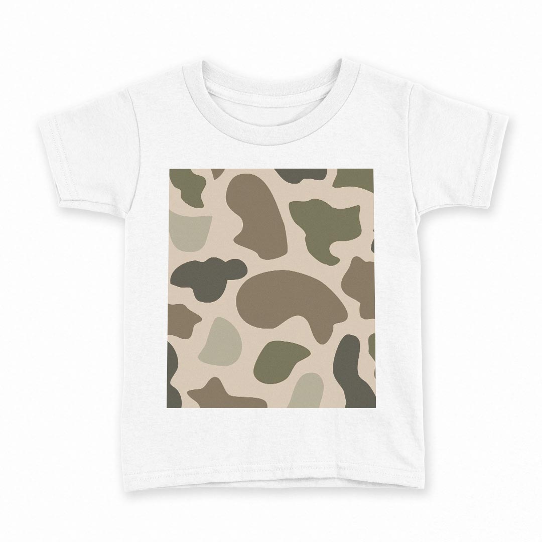 tシャツ キッズ 半袖 白地 デザイン 140 サイズ Tシャツ ティーシャツ T shirt 004274 迷彩　カモフラ..