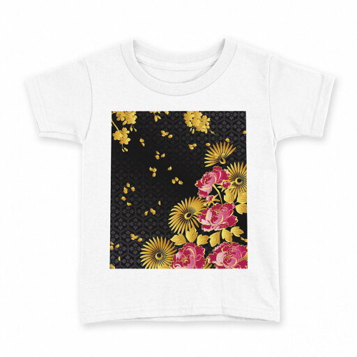 tシャツ キッズ 半袖 白地 デザイン 110 サイズ Tシャツ ティーシャツ T shirt 004484 和風 和柄 花 tシャツ キッズ 半袖 白地 デザイン 110 サイズ Tシャツ ティーシャツ T shirt 004484 和風 和柄 花