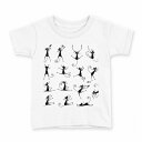 tシャツ キッズ 半袖 白地 デザイン 100 サイズ Tシャツ ティーシャツ T shirt 004604 猫 イラスト