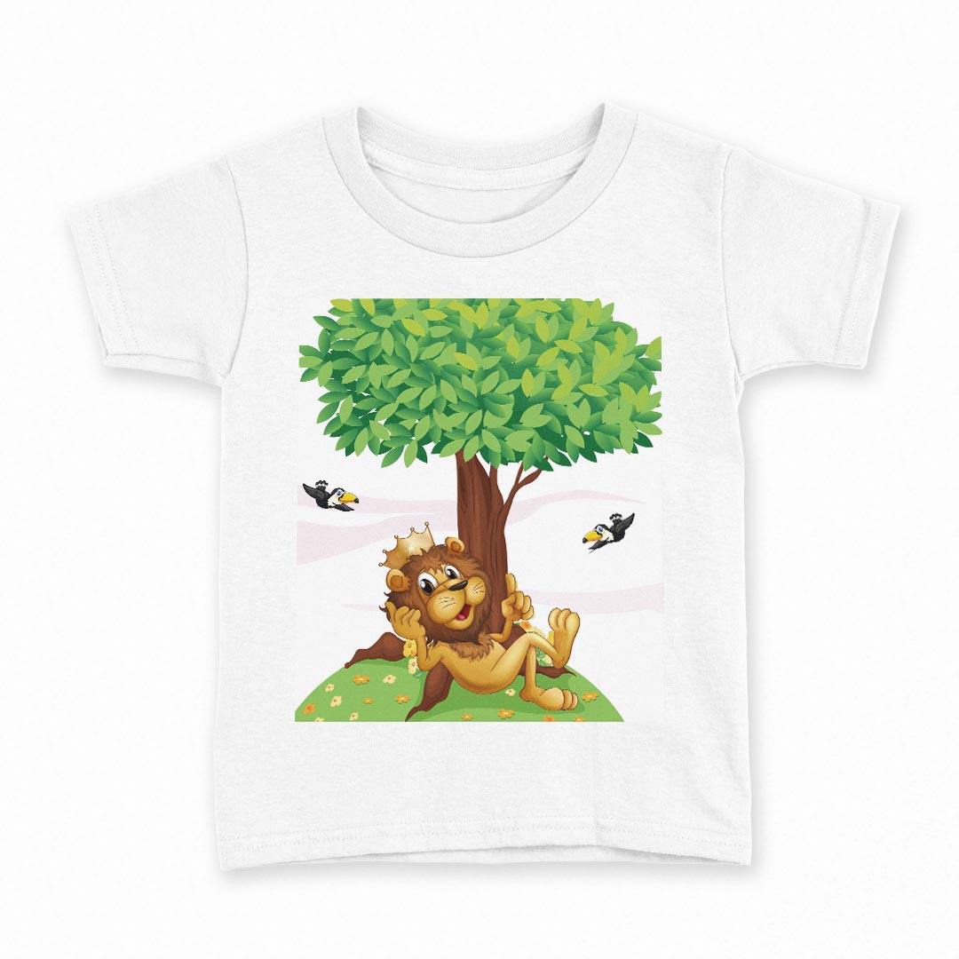 Other - tシャツ キッズ 半袖 白地 デザイン 90 Tシャツ ティーシャツ T shirt 004816 キャラクター　ライオン