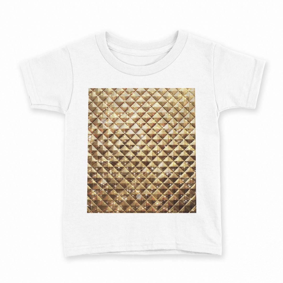 tシャツ キッズ 半袖 白地 デザイン 140 サイズ Tシャツ ティーシャツ T shirt 004965 ゴールド　金　..