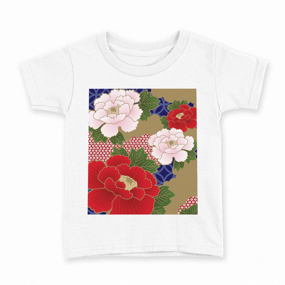 其它 - tシャツ キッズ 半袖 白地 デザイン 150 サイズ Tシャツ ティーシャツ T shirt 005107 和風　和柄　花