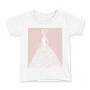 tシャツ キッズ 半袖 白地 デザイン 120 サイズ Tシャツ ティーシャツ T shirt 005154 ウエディング 花嫁 ピンク(4)