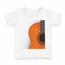 tシャツ キッズ 半袖 白地 デザイン 130 サイズ Tシャツ ティーシャツ T shirt 005263 ギター 楽器 シンプル(4)