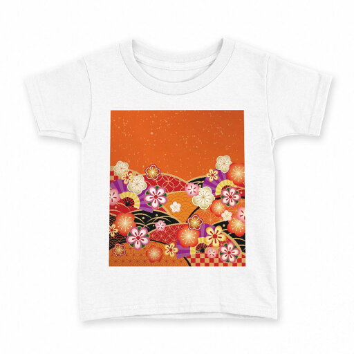 tシャツ キッズ 半袖 白地 デザイン 140 サイズ Tシャツ ティーシャツ T shirt 005457 和風 和柄 花 tシャツ キッズ 半袖 白地 デザイン 140 サイズ Tシャツ ティーシャツ T shirt 005457 和風 和柄 花