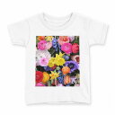tシャツ キッズ 半袖 白地 デザイン 130 サイズ Tシャツ ティーシャツ T shirt 005494 写真 花(4)