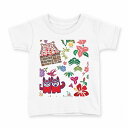 tシャツ キッズ 半袖 白地 デザイン 130 サイズ Tシャツ ティーシャツ T shirt 005541 沖縄 イラスト カラフル(4)