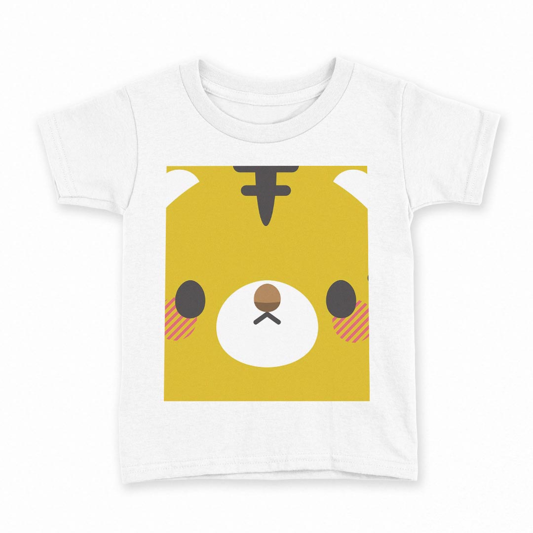 tシャツ キッズ 半袖 白地 デザイン 90 Tシャツ ティーシャツ T shirt 005569 動物　イラスト　とら