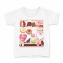 tシャツ キッズ 半袖 白地 デザイン 90 Tシャツ ティーシャツ T shirt 005705 スイーツ 猫 動物(4)