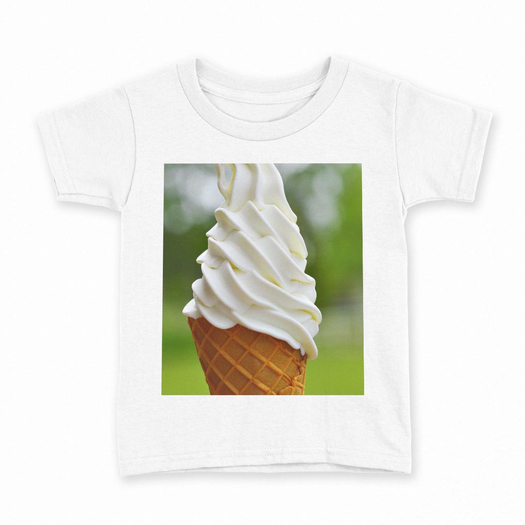 T-Shirts （Long-Sleeved） - tシャツ キッズ 半袖 白地 デザイン 100 サイズ Tシャツ ティーシャツ T shirt 005929 写真　アイス