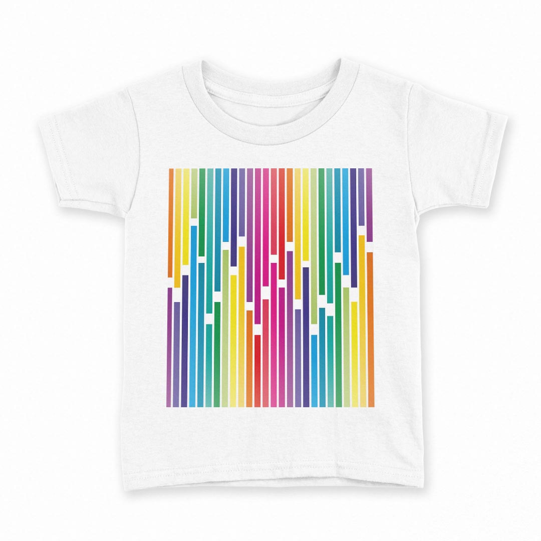 T-Shirts （Long-Sleeved） - tシャツ キッズ 半袖 白地 デザイン 160 サイズ Tシャツ ティーシャツ T shirt 006085 レインボー　模様