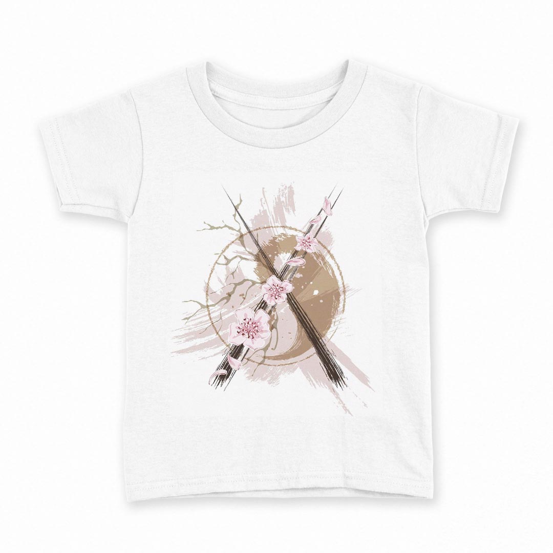 Rakuten - tシャツ キッズ 半袖 白地 デザイン 110 サイズ Tシャツ ティーシャツ T shirt 006138 和風　和柄　花