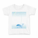 tシャツ キッズ 半袖 白地 デザイン 120 サイズ Tシャツ ティーシャツ T shirt 006162 鯨 くじら 星 スター